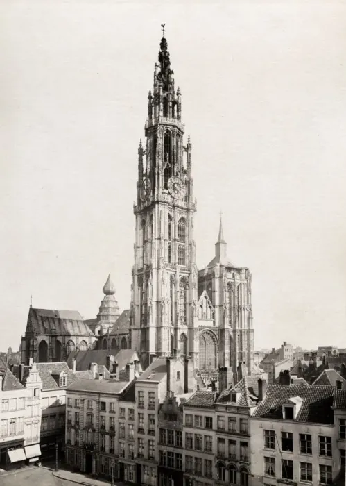 Framed Print : View of the cathedral, Antwerp Anvers, Belgium Framed Print : View of the cathedral, Antwerp Anvers, Belgium