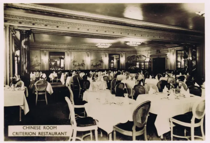 Framed Print : A view of the Chinese Room at the Criterion Restaurant Framed Print : A view of the Chinese Room at the Criterion Restaurant