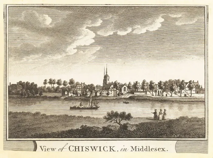 Framed Print : View of Chiswick in Middlesex, 1784 Framed Print : View of Chiswick in Middlesex, 1784