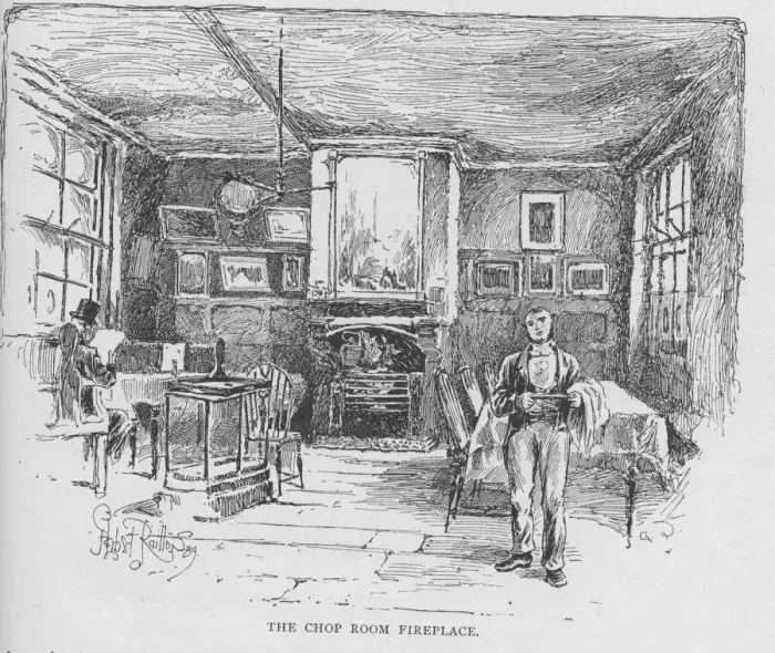 Framed Print : View of The Chop Room fireplace inside the atmospheric Old Cheshire Cheese pub just off Framed Print : View of The Chop Room fireplace inside the atmospheric Old Cheshire Cheese pub just off