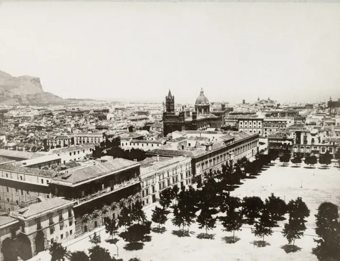 Framed Print : View of the city and cathedral of Palermo, Italy Framed Print : View of the city and cathedral of Palermo, Italy