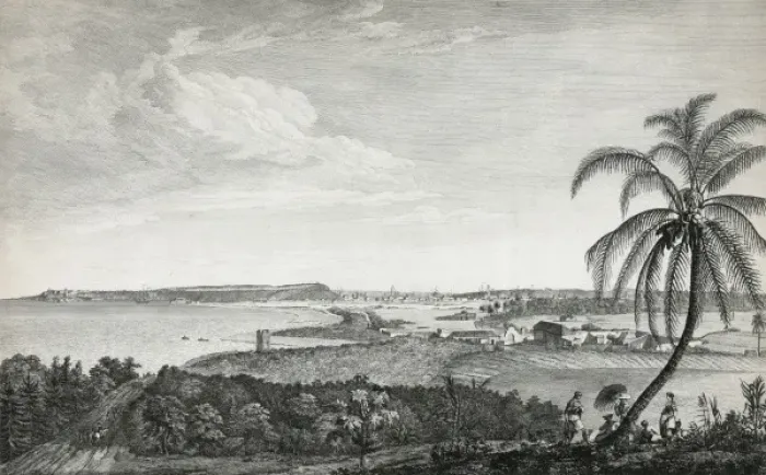 Framed Print : A view of the city of the Havana, taken from the road near C