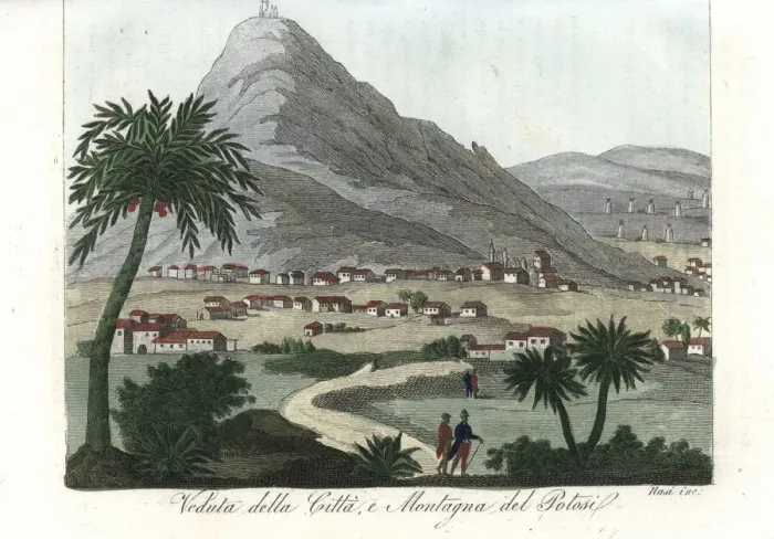 Framed Print : View of city and mountain of Potosi, Bolivia Framed Print : View of city and mountain of Potosi, Bolivia