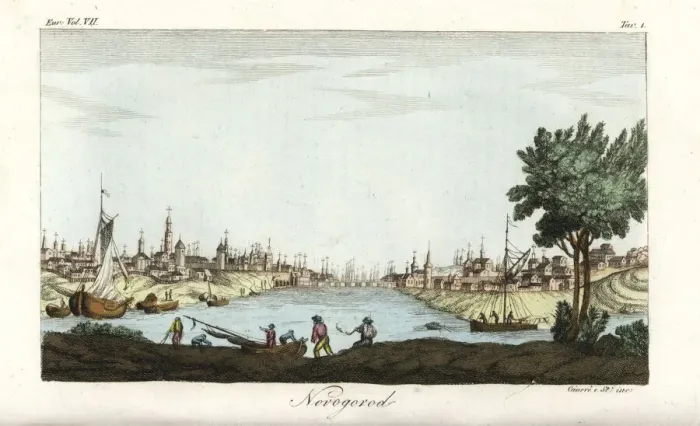Framed Print : View of the city of Novgorod, Russia, 18th century Framed Print : View of the city of Novgorod, Russia, 18th century
