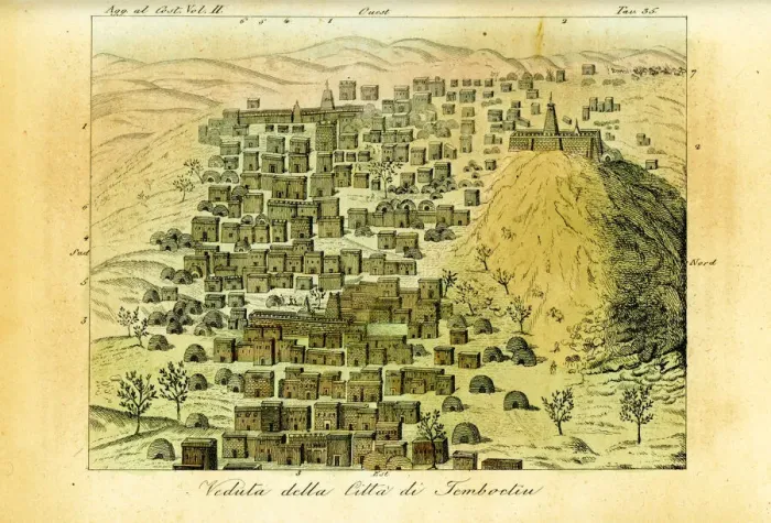 Framed Print : View of the city of Timbuktu, Mali Framed Print : View of the city of Timbuktu, Mali