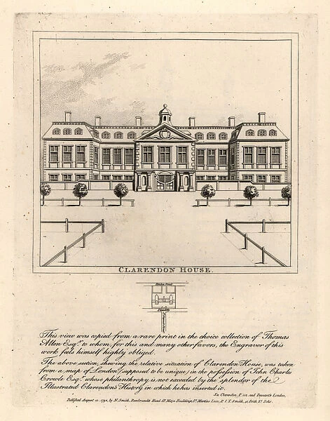 View of Clarendon House, 17th century