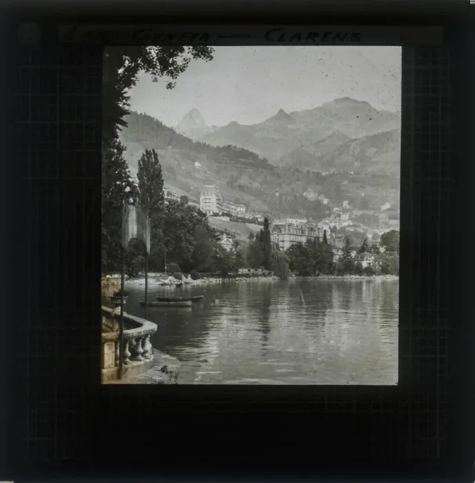 Framed Print : View of Clarens, Lake Geneva, Switzerland Framed Print : View of Clarens, Lake Geneva, Switzerland