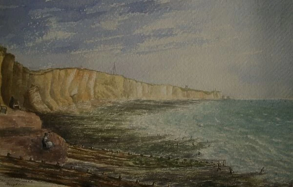 View of cliffs near Brighton, Sussex
