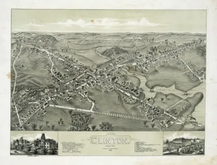 Framed Print : View of Clinton Connecticut Framed Print : View of Clinton Connecticut