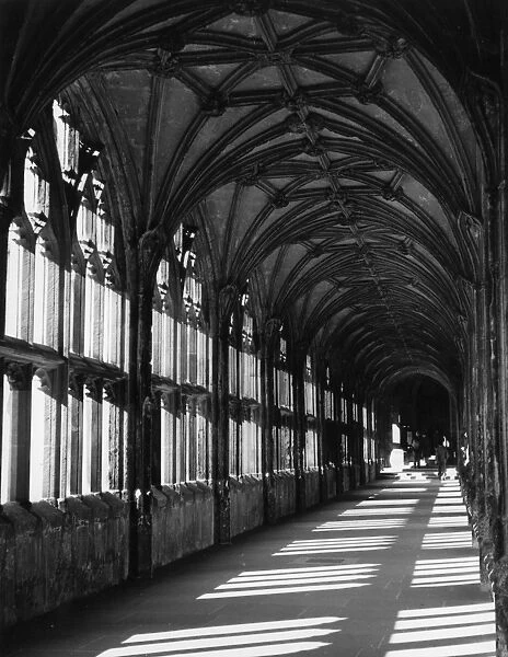 View of cloisters, Wells Cathedral, Somerset