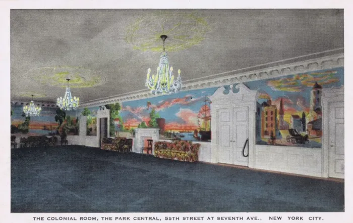 Framed Print : A view of the Colonial Room in the Park Central Hotel, New Y Framed Print : A view of the Colonial Room in the Park Central Hotel, New Y