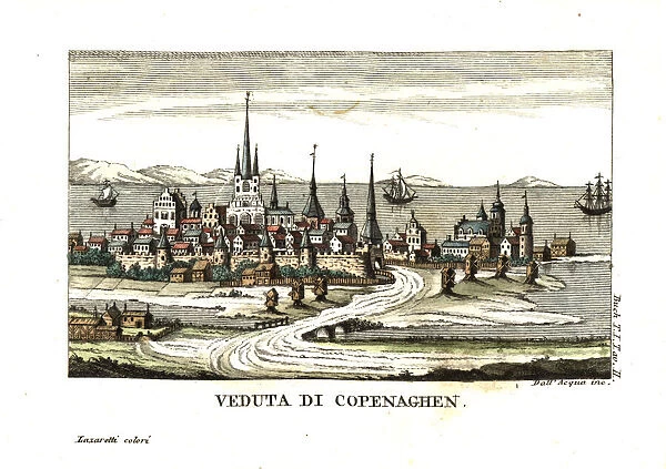 View of Copenhagen, Denmark, circa 1808