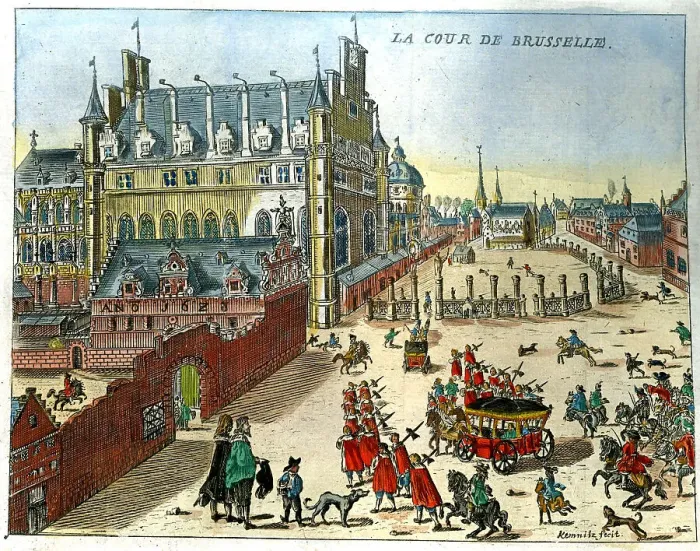 Framed Print : View of The Court of Brussells Framed Print : View of The Court of Brussells