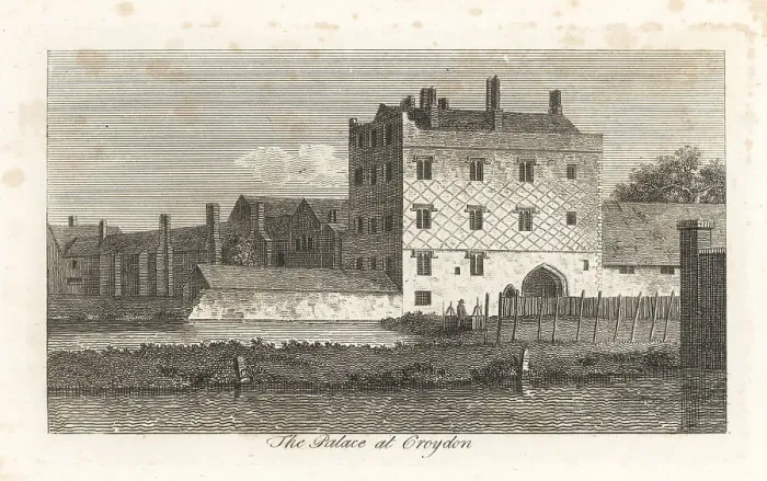 Framed Print : View of the dilapidated Croydon Palace in 1807 Framed Print : View of the dilapidated Croydon Palace in 1807