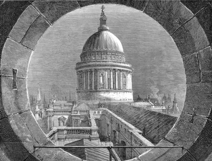 Framed Print : View of the Dome from the Belfry, St. Pauls Cathedral, 1878 Framed Print : View of the Dome from the Belfry, St. Pauls Cathedral, 1878