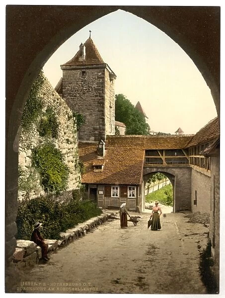 View through door of Kobolzeller (i. e. Kobolzeller Tor), Rot