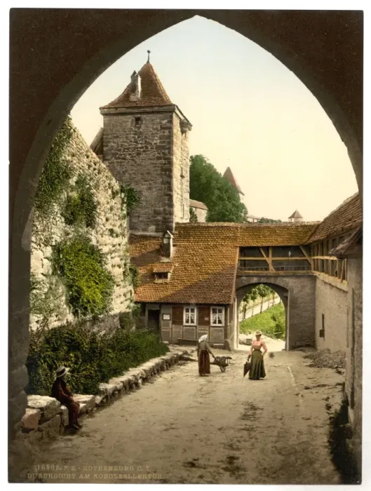 Framed Print : View through door of Kobolzeller (i. e. Kobolzeller Tor), Rot Framed Print : View through door of Kobolzeller (i. e. Kobolzeller Tor), Rot