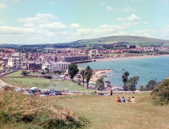Framed Print : View from the Downs, Swanage Framed Print : View from the Downs, Swanage