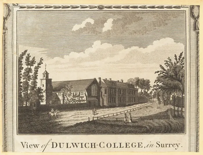 Framed Print : View of Dulwich College in Surrey, 1775 Framed Print : View of Dulwich College in Surrey, 1775