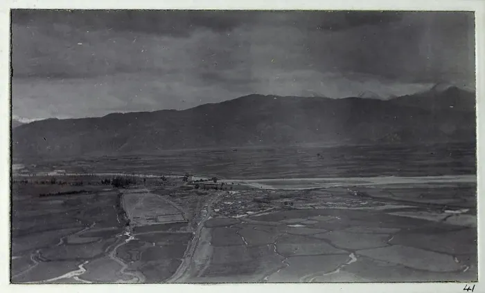 Framed Print : View from top of Dzong (a fortified hillside monastery) from a fascinating album which reveals new details on a little-known campaign in which a British military force brushed aside Tibetan defences to capture Lhasa, in 1904 Framed Print : View from top of Dzong (a fortified hillside monastery) from a fascinating album which reveals new details on a little-known campaign in which a British military force brushed aside Tibetan defences to capture Lhasa, in 1904