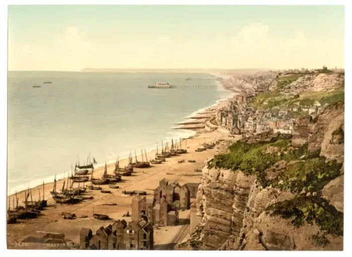 Framed Print : View from the East Cliff, Hastings, England