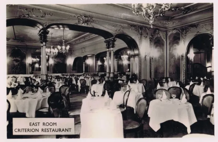 Framed Print : A view of the East Room at the Criterion Restaurant Framed Print : A view of the East Room at the Criterion Restaurant