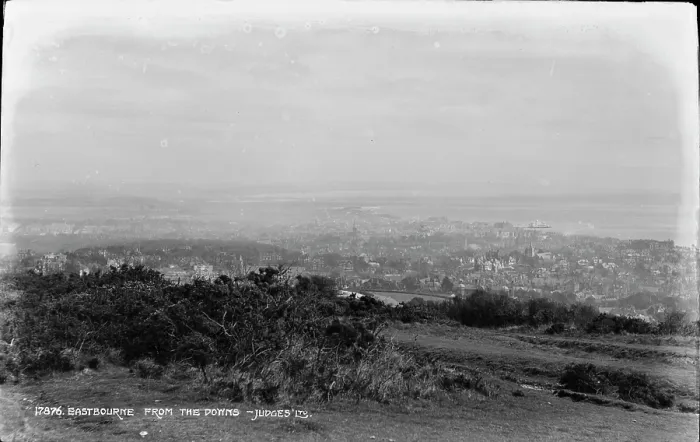 Framed Print : View of Eastbourne from the Downs