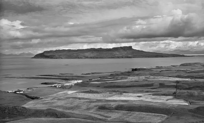 Framed Print : View of Eigg from Ben Airean, Scotland Framed Print : View of Eigg from Ben Airean, Scotland