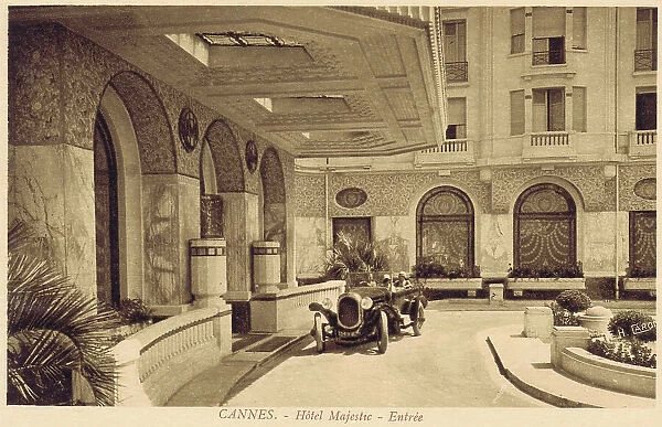 A view of the entrance to the Hotel Majestic in Cannes