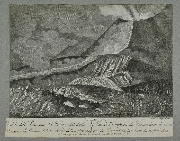 Framed Print : View of the eruption of Vesuvius - 1804 Framed Print : View of the eruption of Vesuvius - 1804