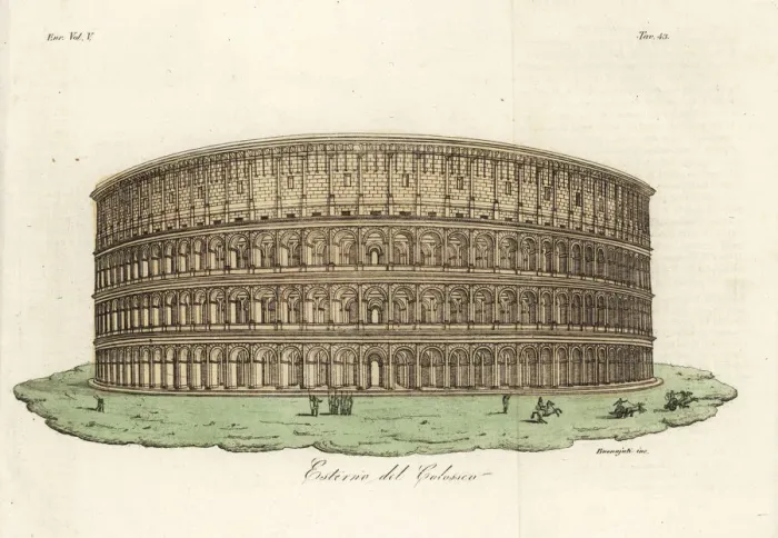 Framed Print : View of the exterior of the Coliseum, Rome Framed Print : View of the exterior of the Coliseum, Rome