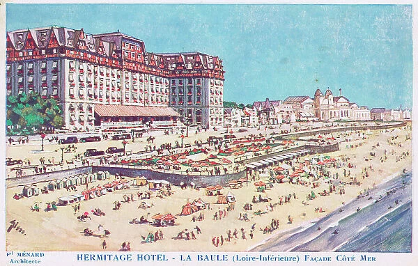 A view of the exterior of the Hermitage Hotel, La Baule