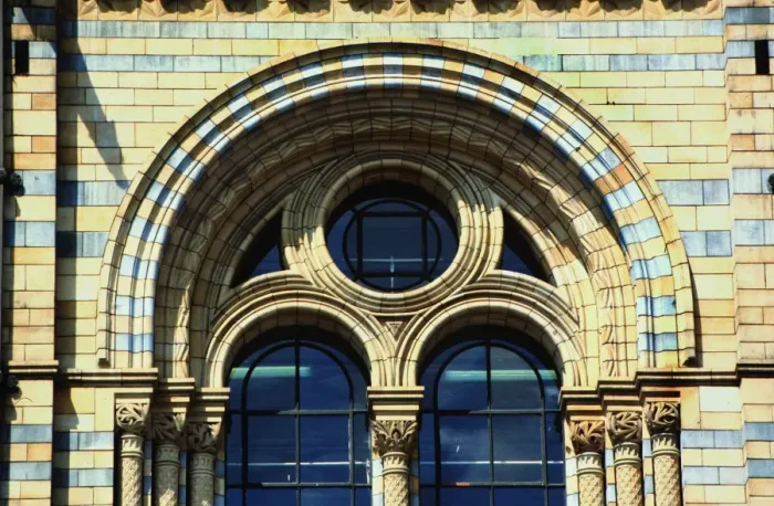 Framed Print : Detail view of the exterior of the Waterhouse Building Framed Print : Detail view of the exterior of the Waterhouse Building