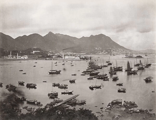View of factories on Hong Kong island, c. 1880 s