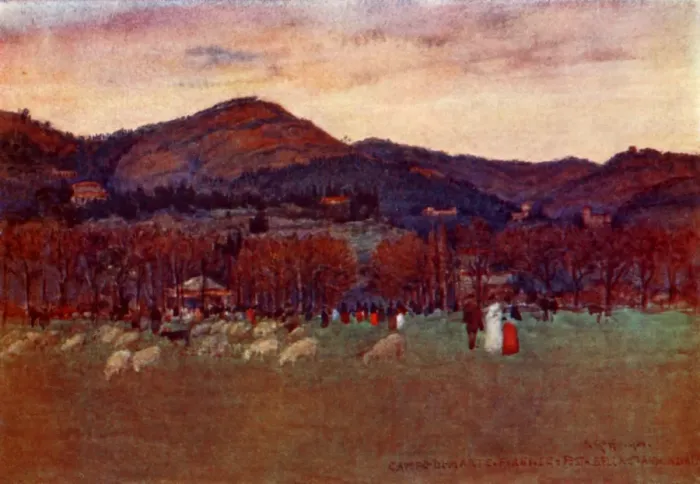 Framed Print : View toward Fiesole and Maiano from Campo de Marte, Florence Framed Print : View toward Fiesole and Maiano from Campo de Marte, Florence