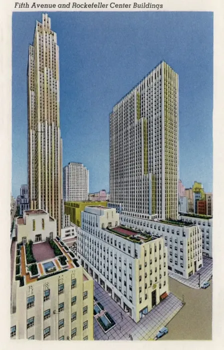 Framed Print : View of Fifth Avenue and Rockefeller City Buildings Framed Print : View of Fifth Avenue and Rockefeller City Buildings