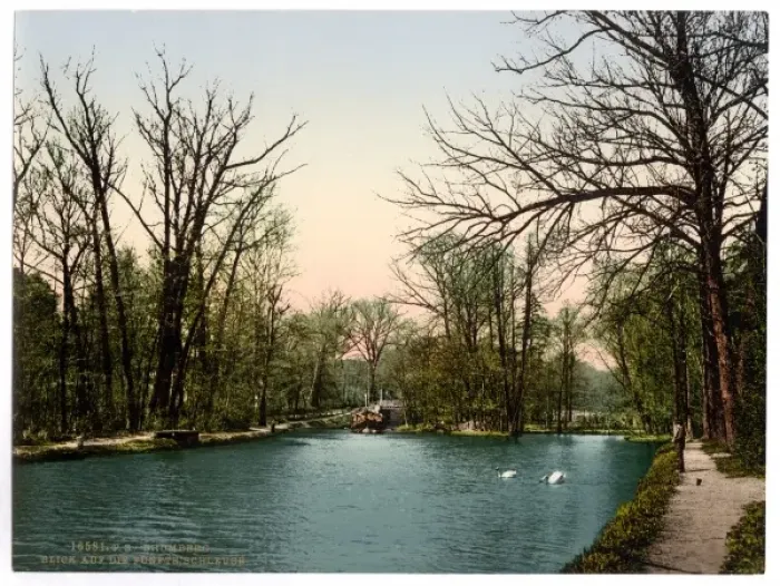 Framed Print : View from the fifth lock, Bromberg, Silesia, Germany (i. e Framed Print : View from the fifth lock, Bromberg, Silesia, Germany (i. e