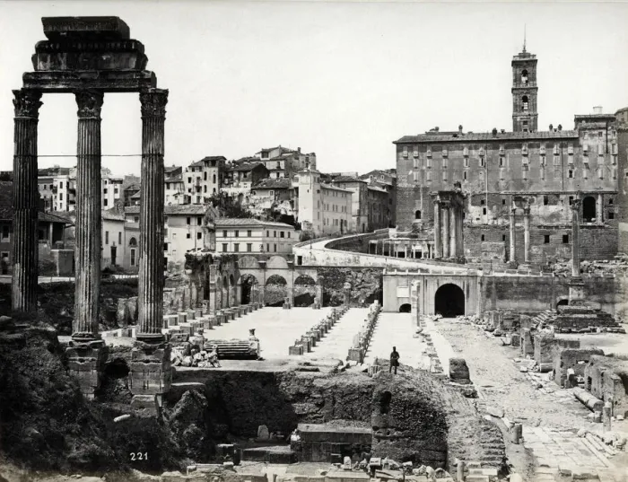 Framed Print : View of the Forum in Rome, Italy Framed Print : View of the Forum in Rome, Italy