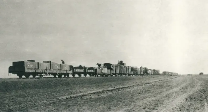 Framed Print : View of a fully armed train, Iraq Framed Print : View of a fully armed train, Iraq