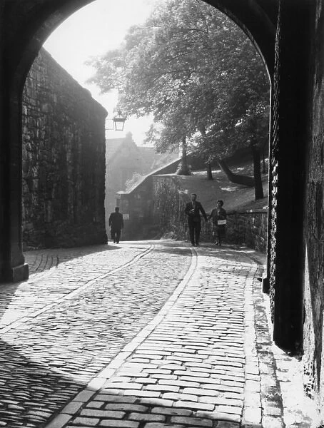 View through a gateway, Edinburgh Castle, Scotland