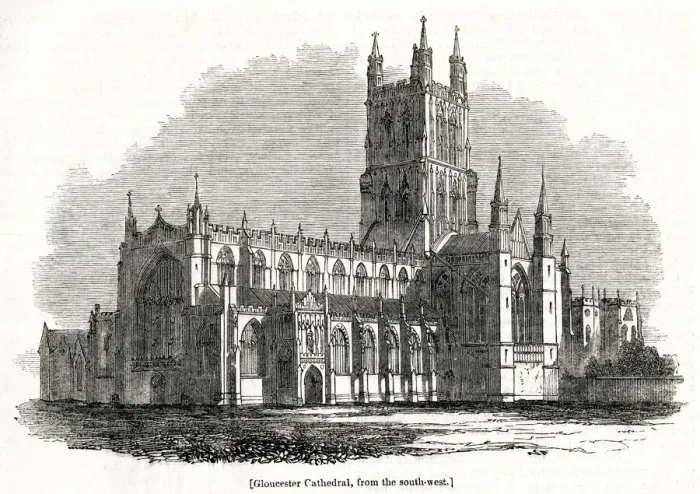 Framed Print : View of Gloucester Cathedral, Gloucestershire Framed Print : View of Gloucester Cathedral, Gloucestershire