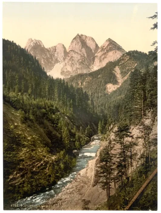 Framed Print : View on the Gosaubach, Upper Austria, Austro-Hungary Framed Print : View on the Gosaubach, Upper Austria, Austro-Hungary