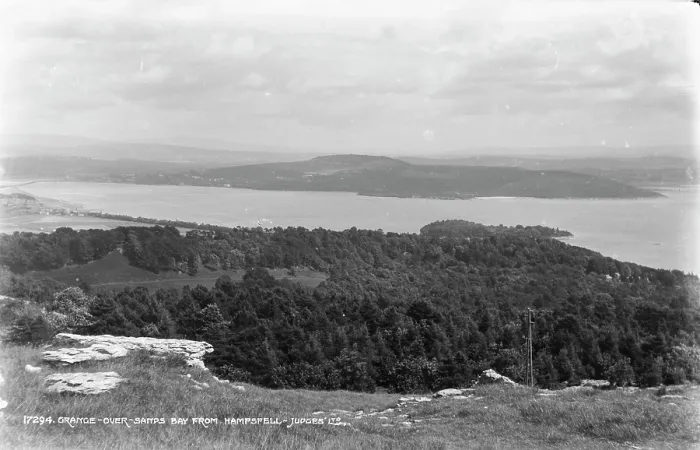 Framed Print : View of Grange-over-Sands Bay from Hampsfell Framed Print : View of Grange-over-Sands Bay from Hampsfell