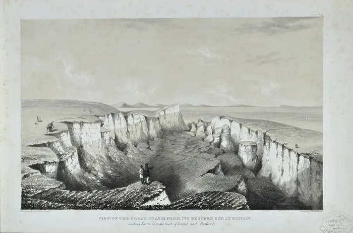 Framed Print : View of the Great Chasm from its Western end at Bindon Framed Print : View of the Great Chasm from its Western end at Bindon