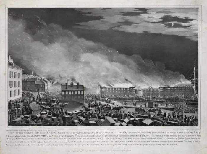 Framed Print : View of the great conflagration Framed Print : View of the great conflagration