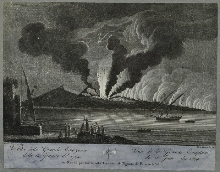Framed Print : View of great eruption of Mount Vesuvius, 15 June 1794 Framed Print : View of great eruption of Mount Vesuvius, 15 June 1794