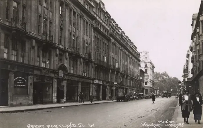 Framed Print : View of Great Portland Street, London Framed Print : View of Great Portland Street, London