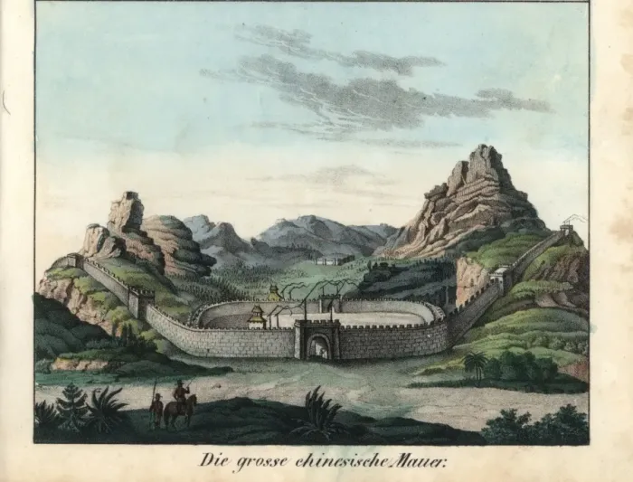 Framed Print : View of the Great Wall of China circa 1800 Framed Print : View of the Great Wall of China circa 1800