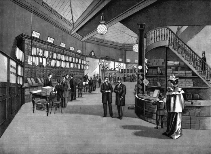 Framed Print : View of ground floor, Our Boys Clothing Company, Holborn Framed Print : View of ground floor, Our Boys Clothing Company, Holborn