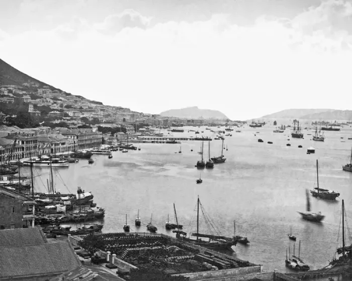 Framed Print : View of the harbour, Hong Kong, China Framed Print : View of the harbour, Hong Kong, China